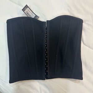 PrettyLittleThing Black Corset Top